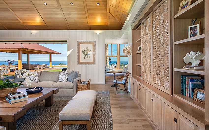 LIVING ROOM, Kukio Family House, Kona, Hawaii