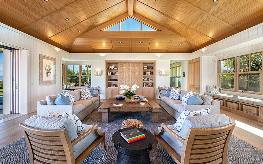 LIVING ROOM, Kukio Family House, Kona, Hawaii